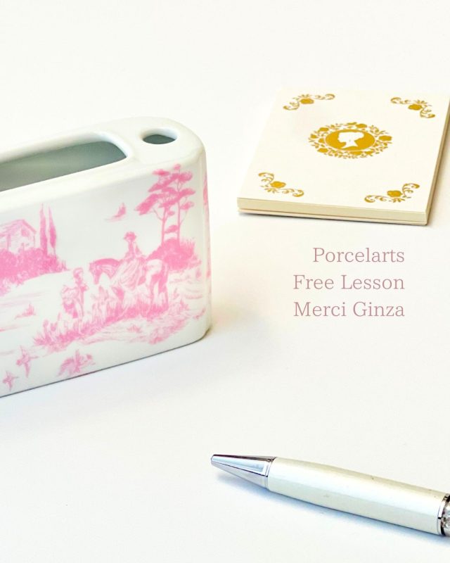 ポーセラーツ　銀座　フリーレッスン　メモスタンド (1)